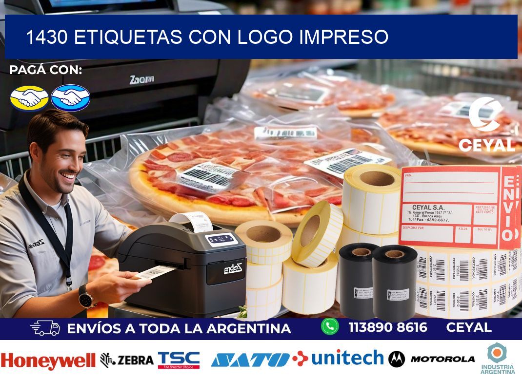 1430 Etiquetas con logo impreso