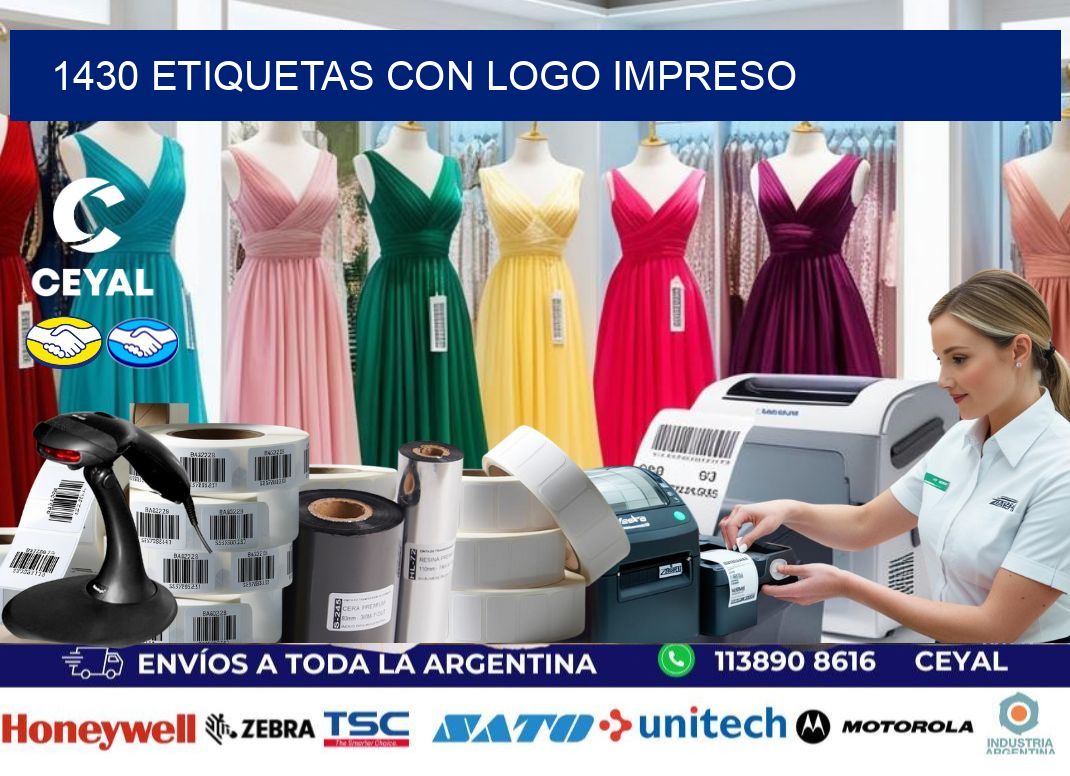 1430 Etiquetas con logo impreso
