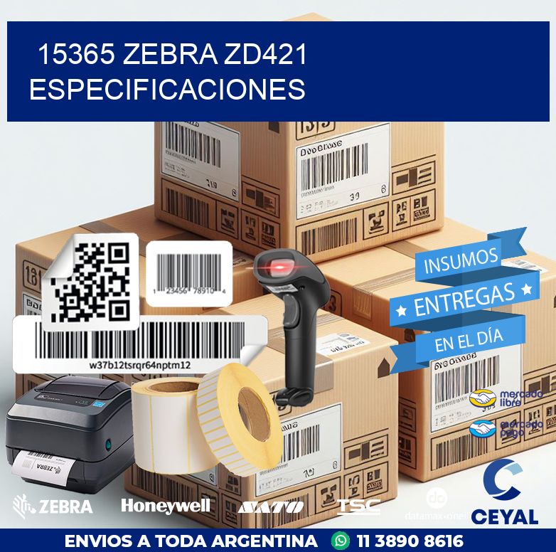 15365 Zebra ZD421 especificaciones