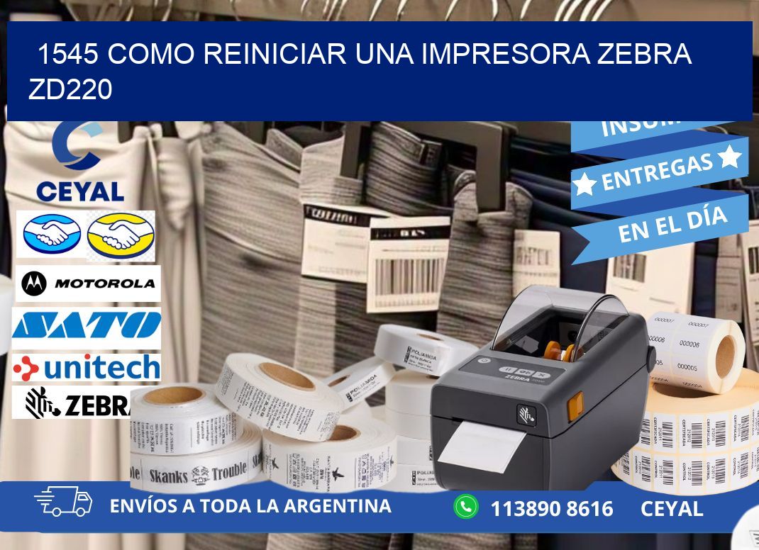1545 Como reiniciar una impresora Zebra  ZD220