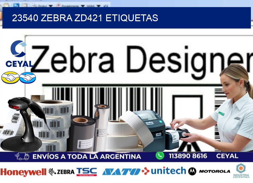 23540 Zebra ZD421 etiquetas