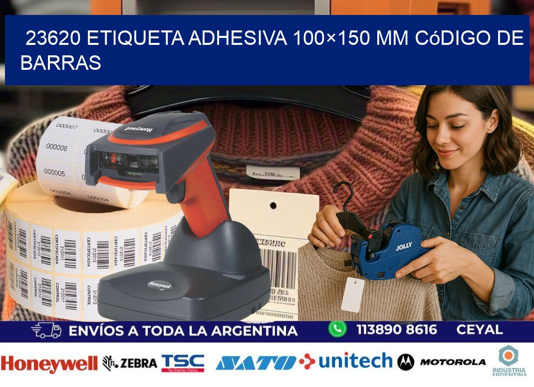 23620 etiqueta adhesiva 100×150 mm código de barras