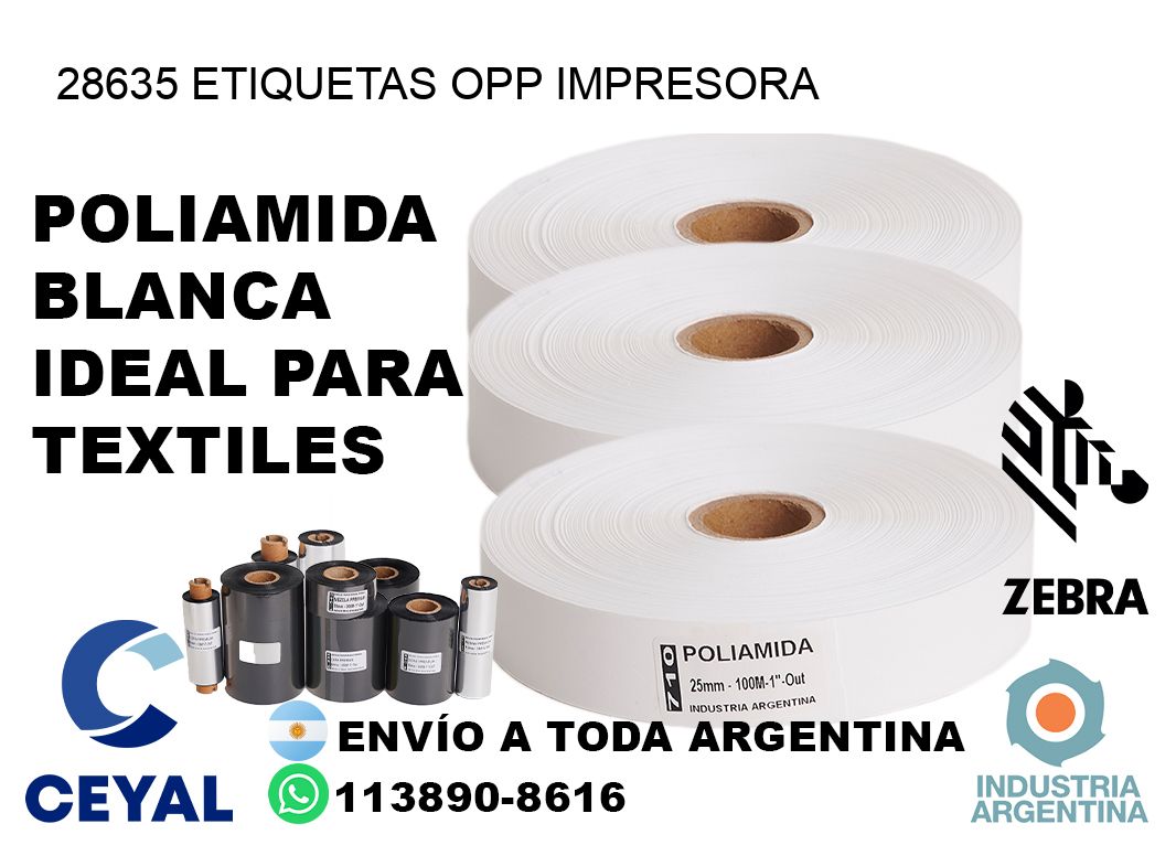 28635 etiquetas opp impresora