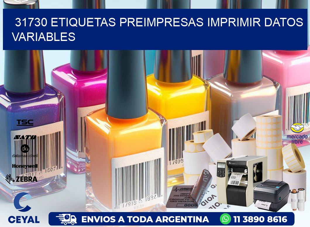 31730 Etiquetas preimpresas imprimir datos variables