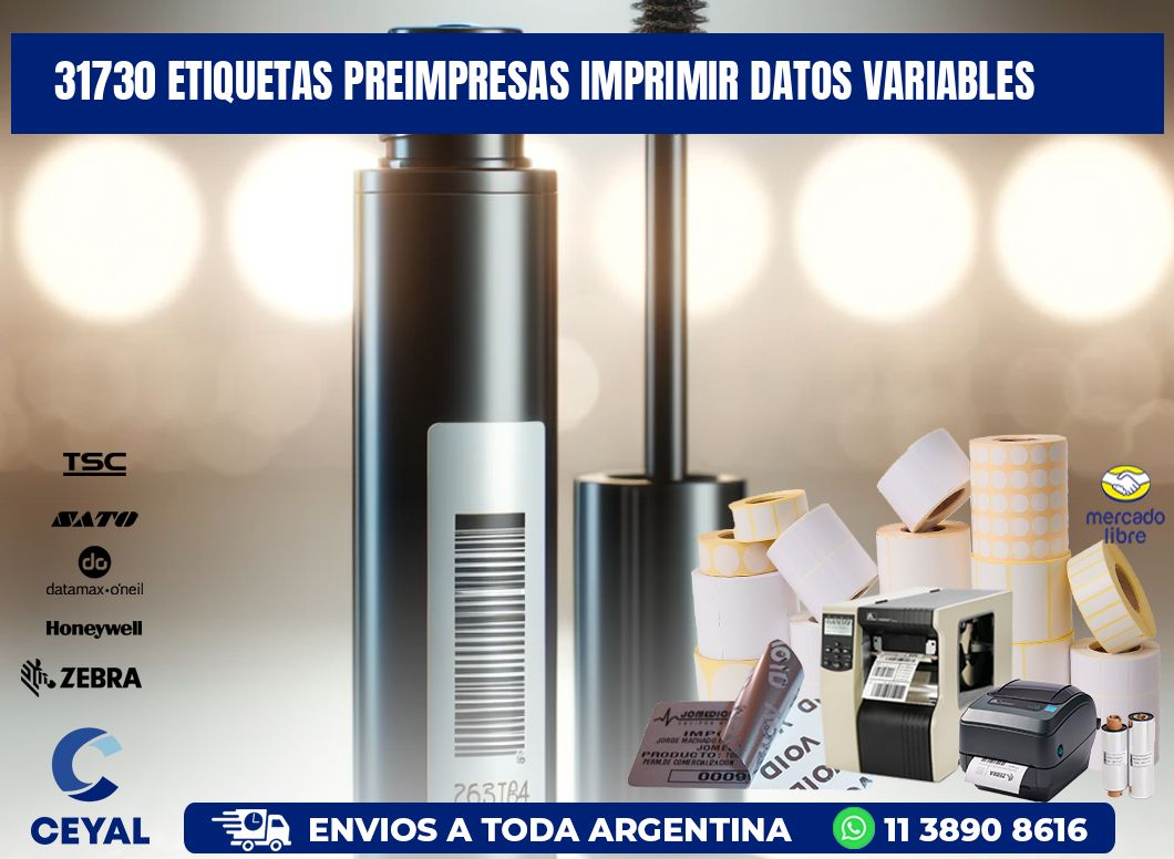 31730 Etiquetas preimpresas imprimir datos variables