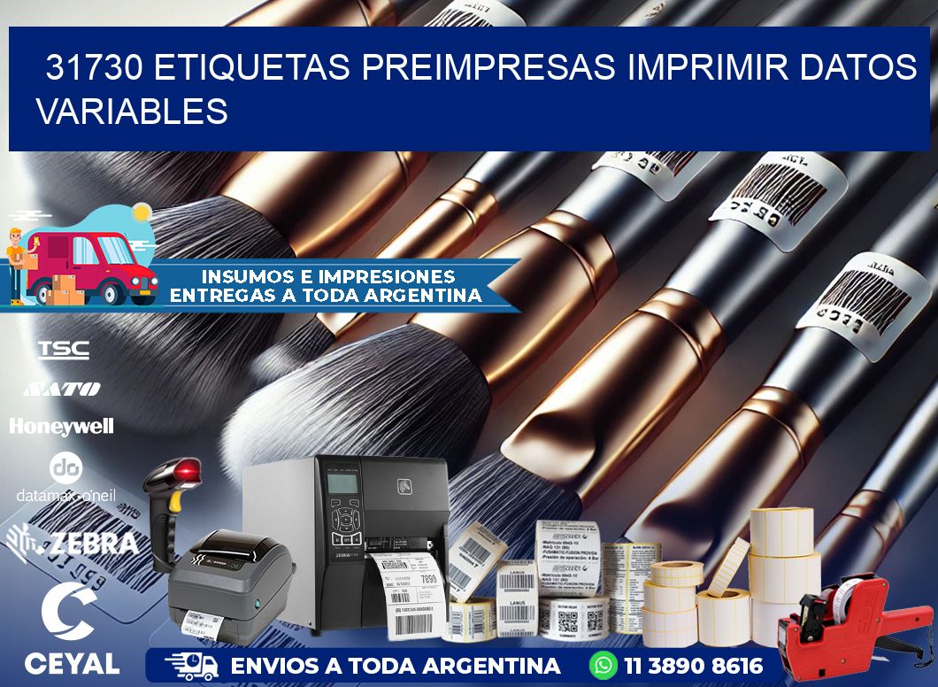 31730 Etiquetas preimpresas imprimir datos variables