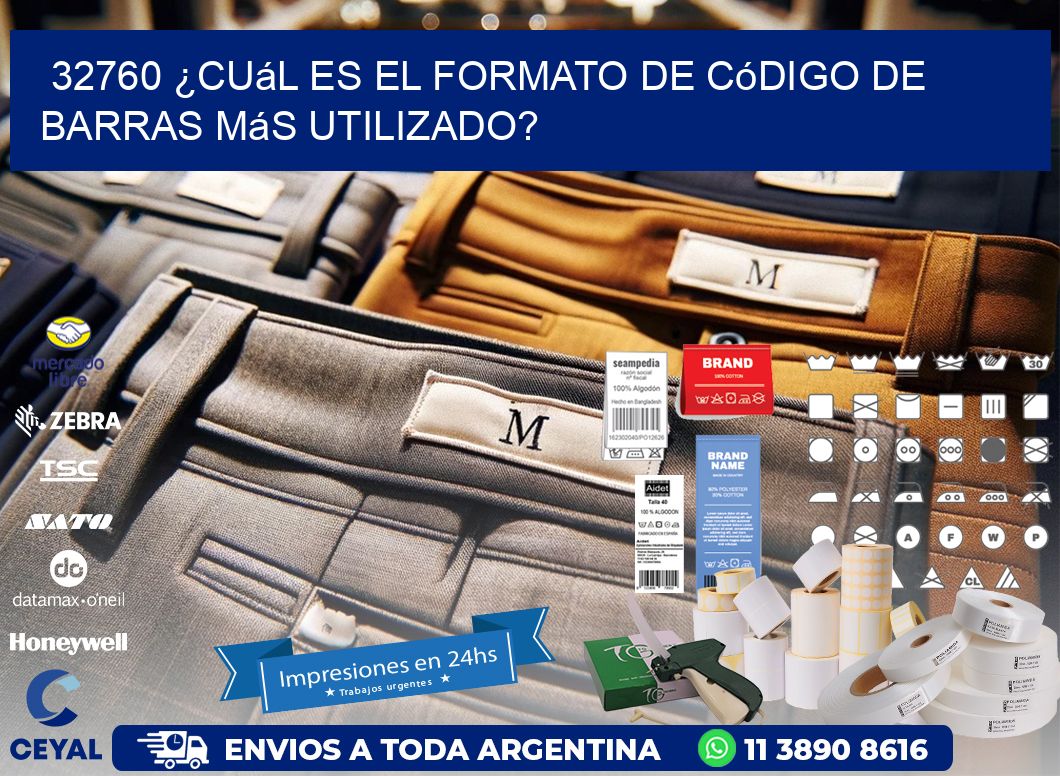 32760 ¿Cuál es el formato de código de barras más utilizado?