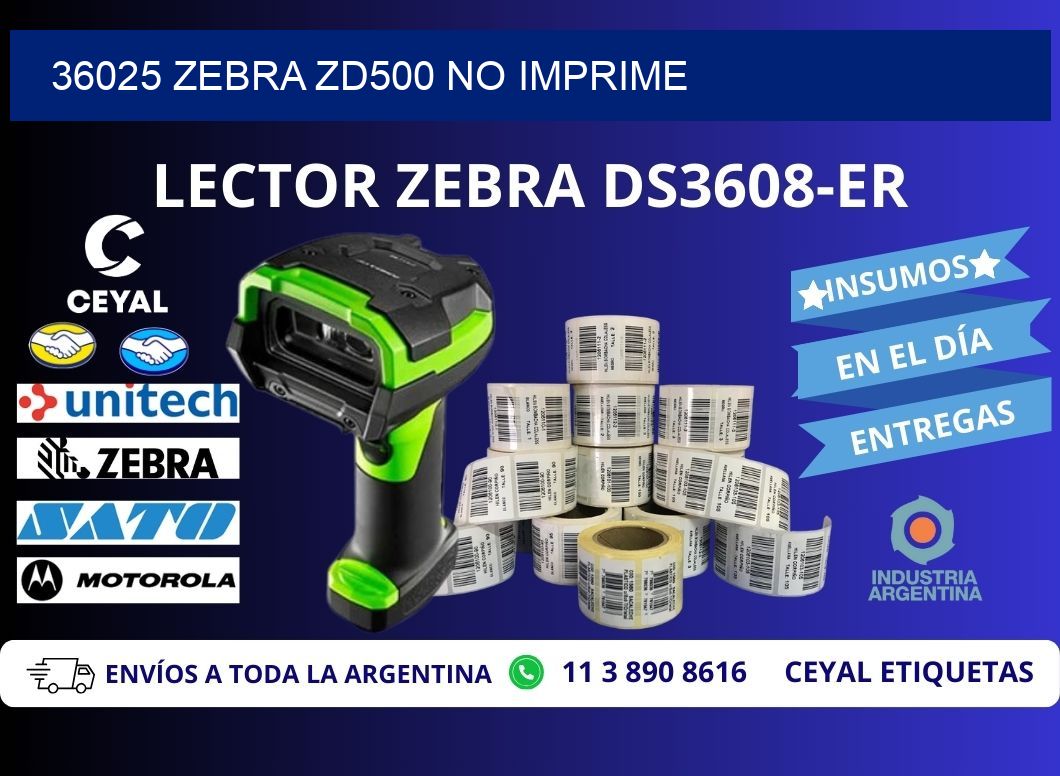 36025 Zebra ZD500 no imprime
