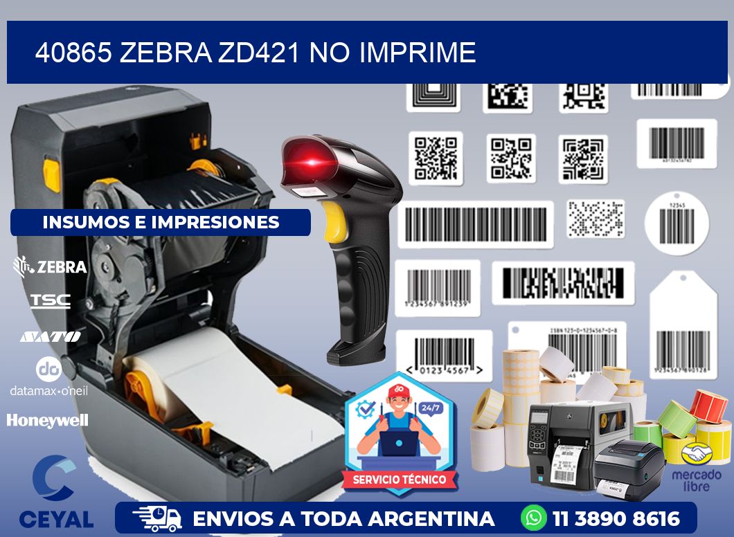 40865 Zebra ZD421 no imprime