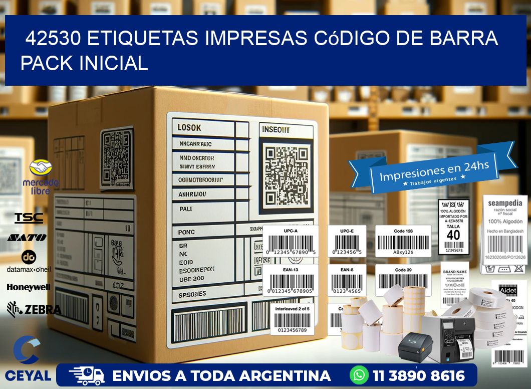 42530 Etiquetas Impresas código De Barra Pack Inicial
