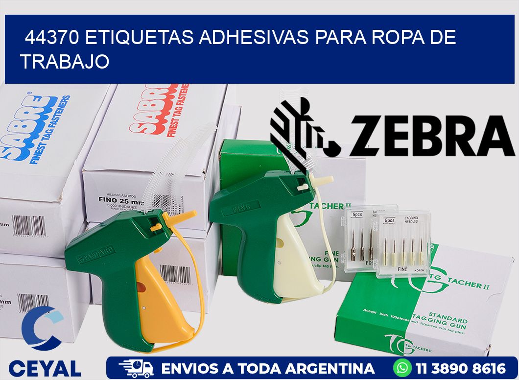44370 Etiquetas adhesivas para ropa de trabajo