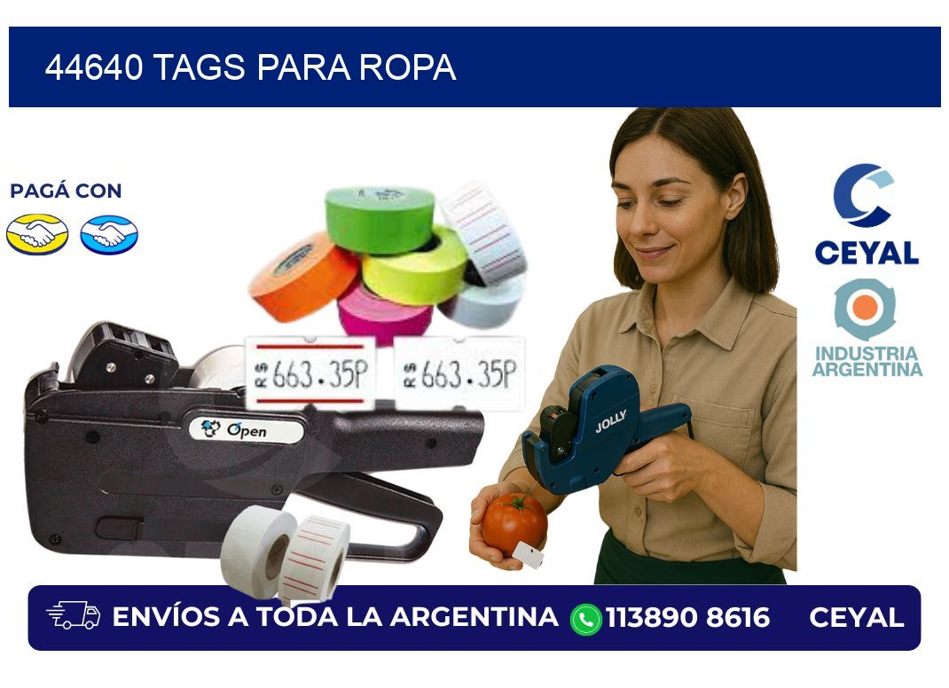 44640 Tags para ropa