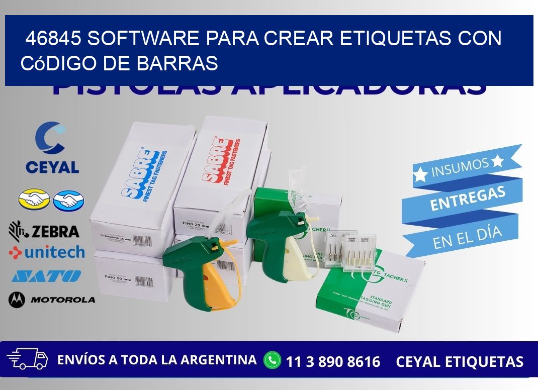 46845 Software para crear etiquetas con código de barras