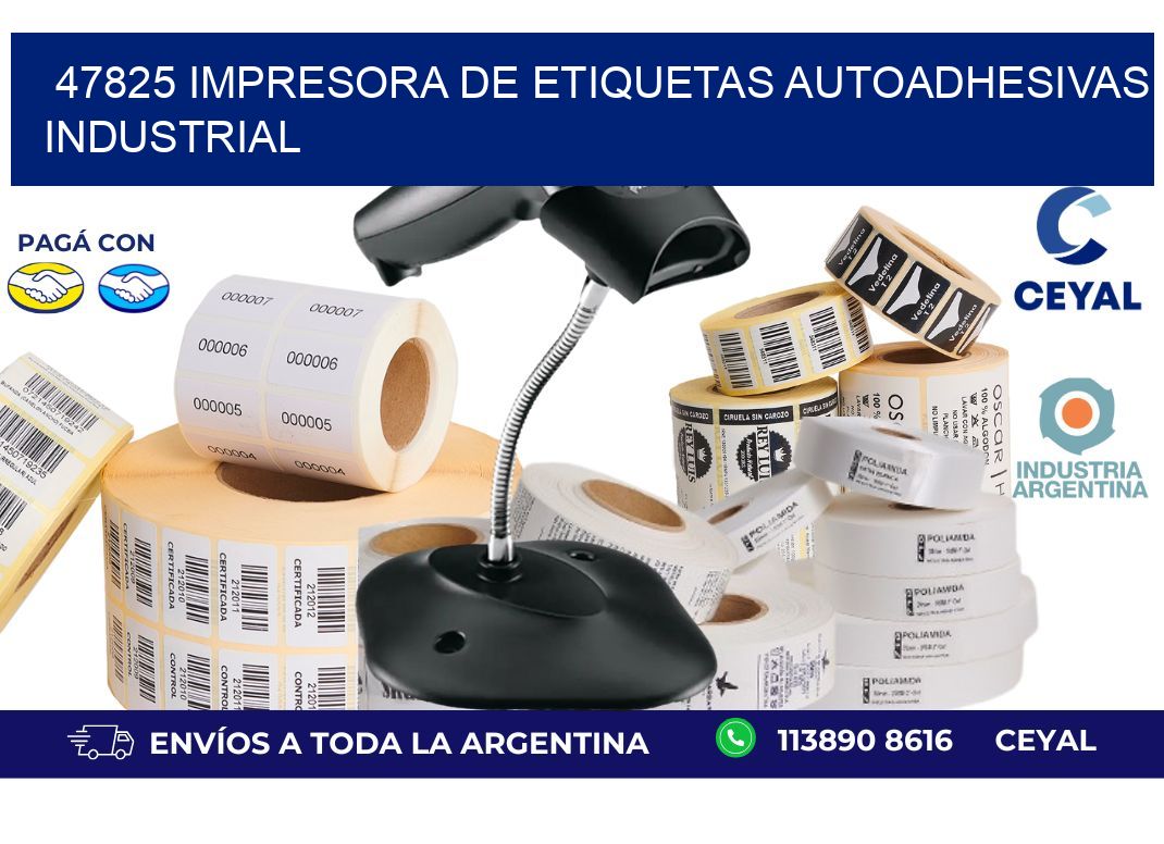 47825 Impresora de etiquetas autoadhesivas industrial