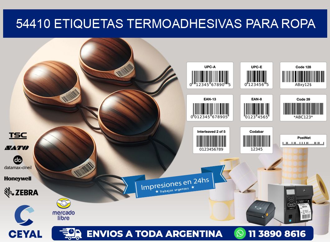 54410 Etiquetas termoadhesivas para ropa