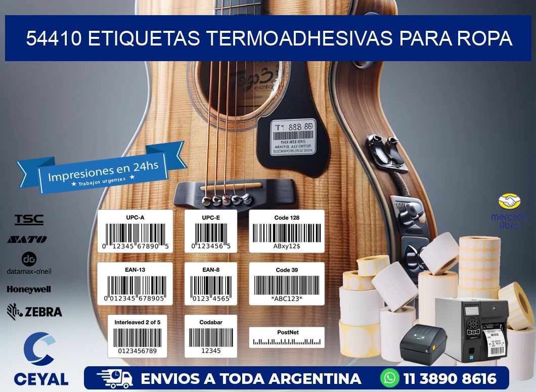 54410 Etiquetas termoadhesivas para ropa
