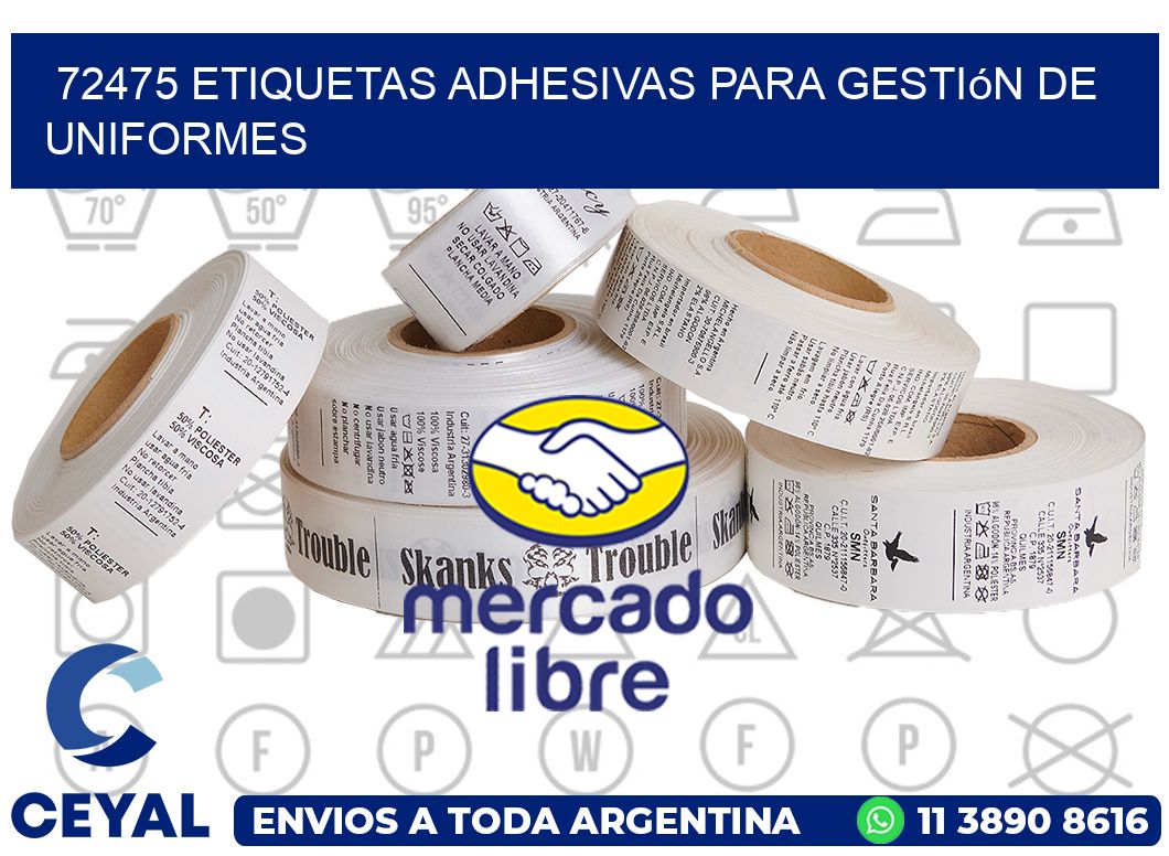72475 Etiquetas adhesivas para gestión de uniformes