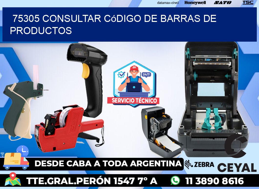 75305 Consultar código de barras de productos
