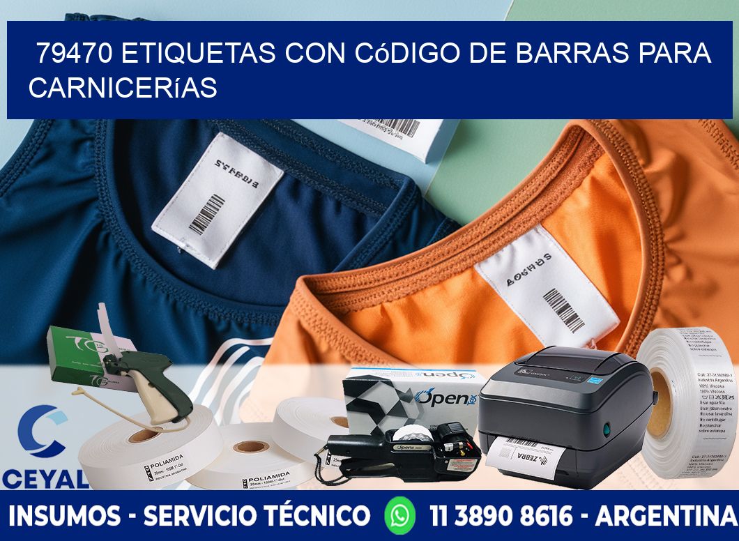 79470 etiquetas con código de barras para carnicerías