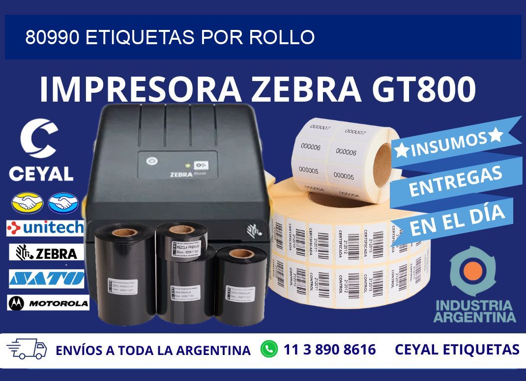 80990 Etiquetas por rollo