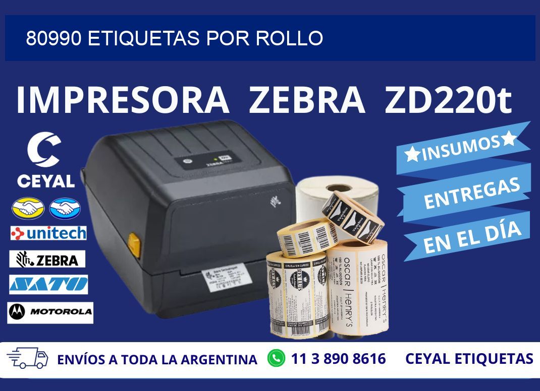 80990 Etiquetas por rollo