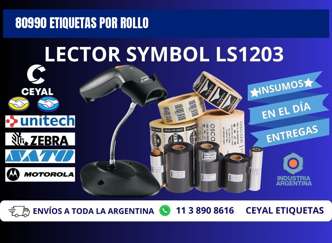 80990 Etiquetas por rollo