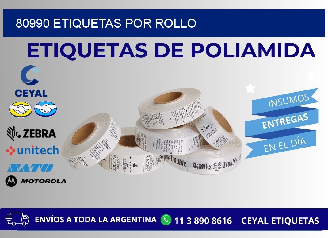 80990 Etiquetas por rollo