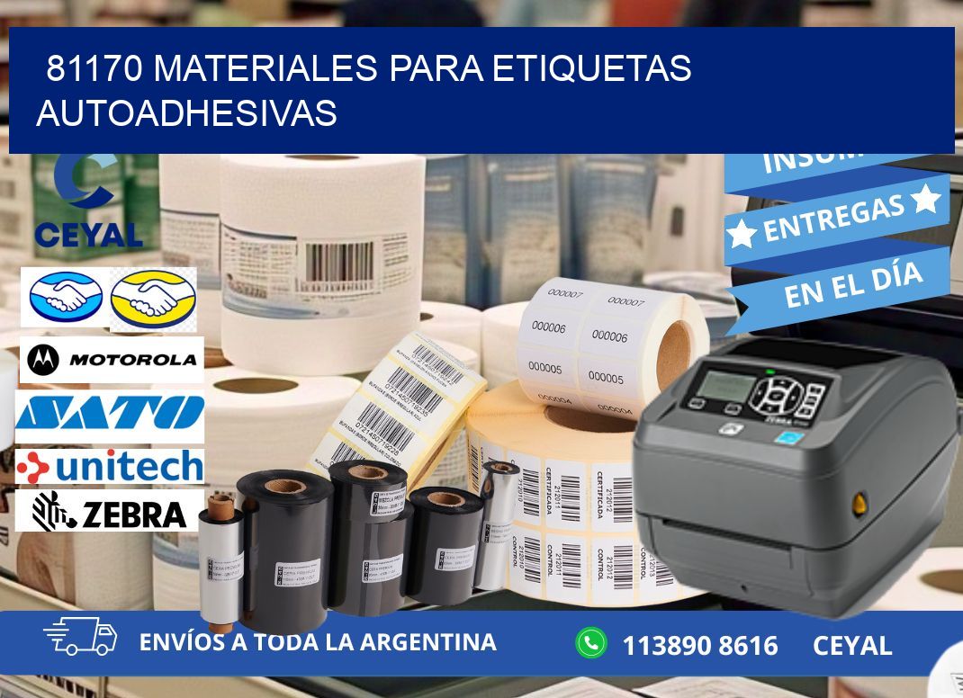 81170 materiales para etiquetas autoadhesivas