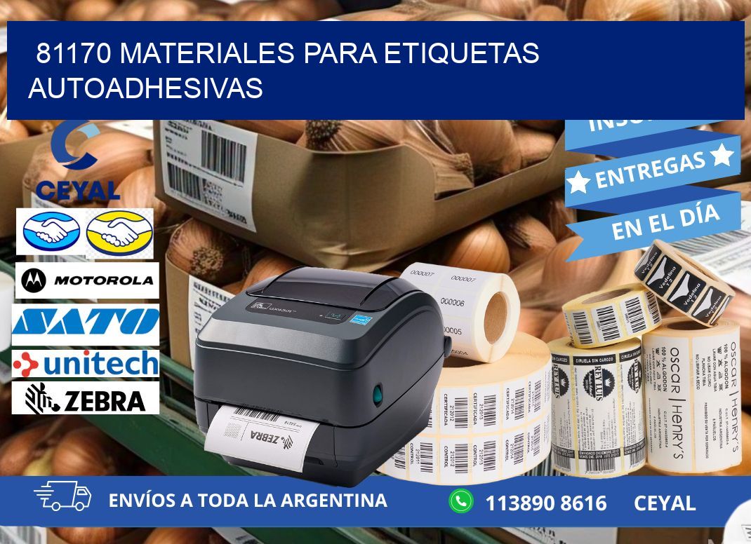 81170 materiales para etiquetas autoadhesivas