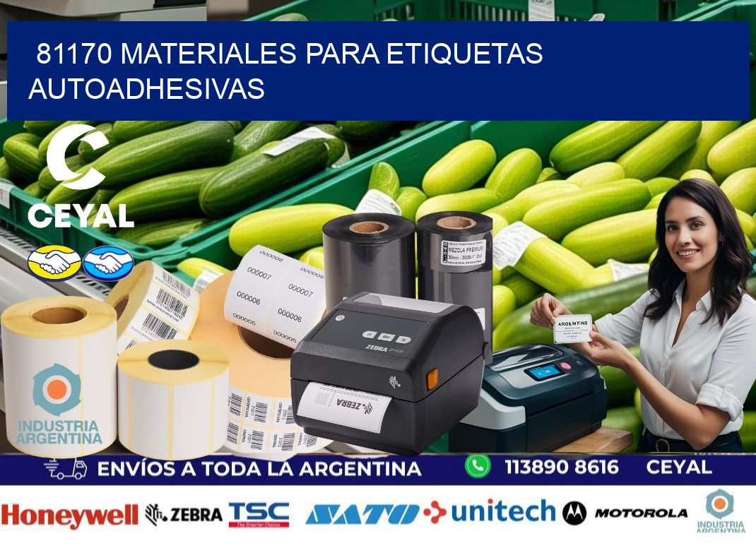 81170 materiales para etiquetas autoadhesivas