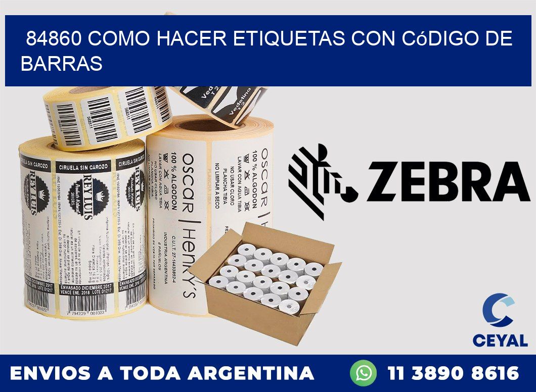 84860 Como hacer etiquetas con código de barras