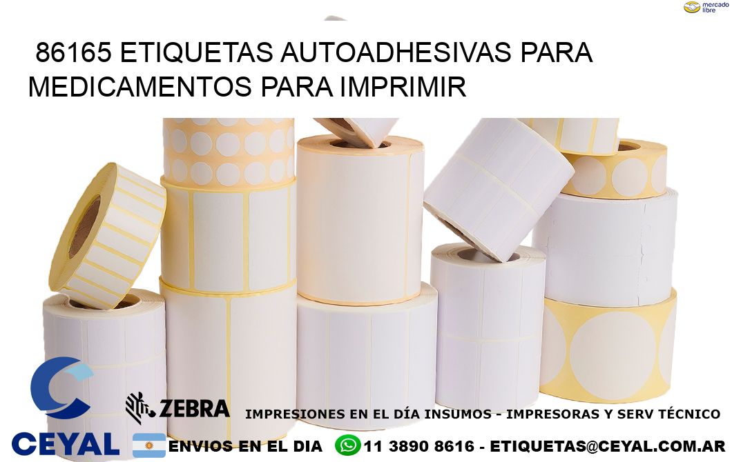 86165 Etiquetas autoadhesivas para medicamentos para imprimir