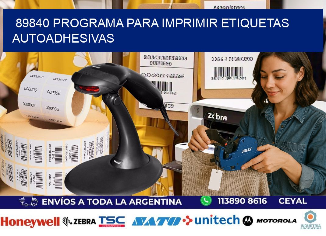 89840 Programa para imprimir etiquetas autoadhesivas