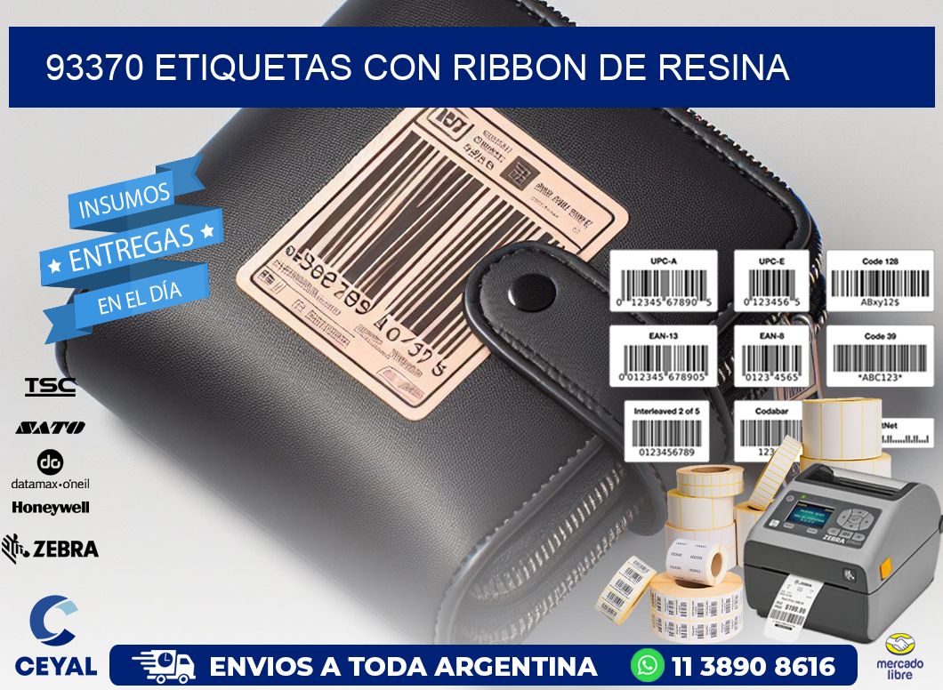 93370 etiquetas con ribbon de resina
