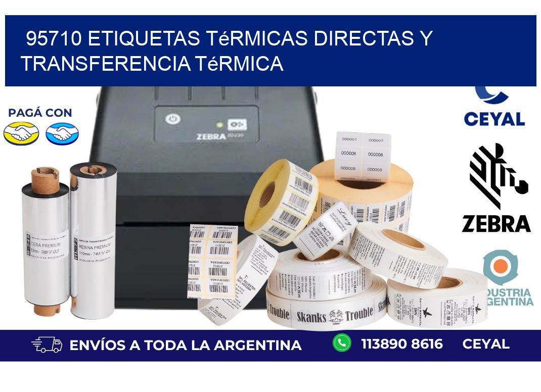 95710 etiquetas térmicas directas y transferencia térmica
