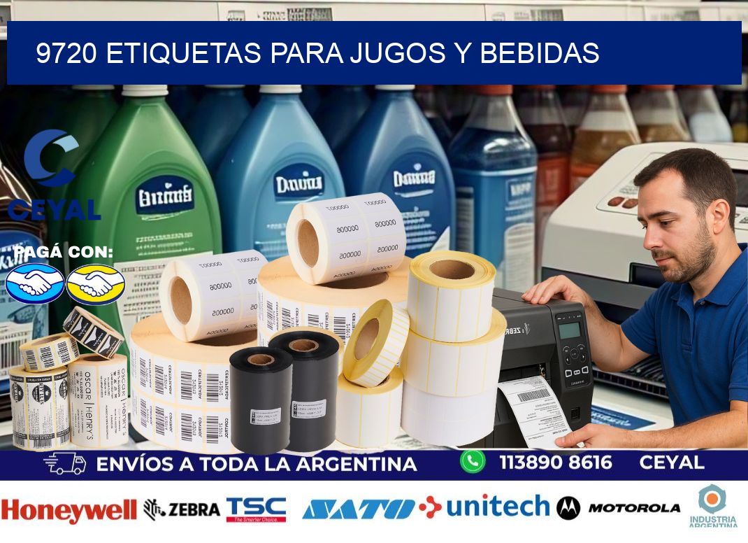 9720 Etiquetas para jugos y bebidas