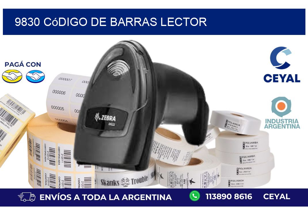 9830 Código de barras lector