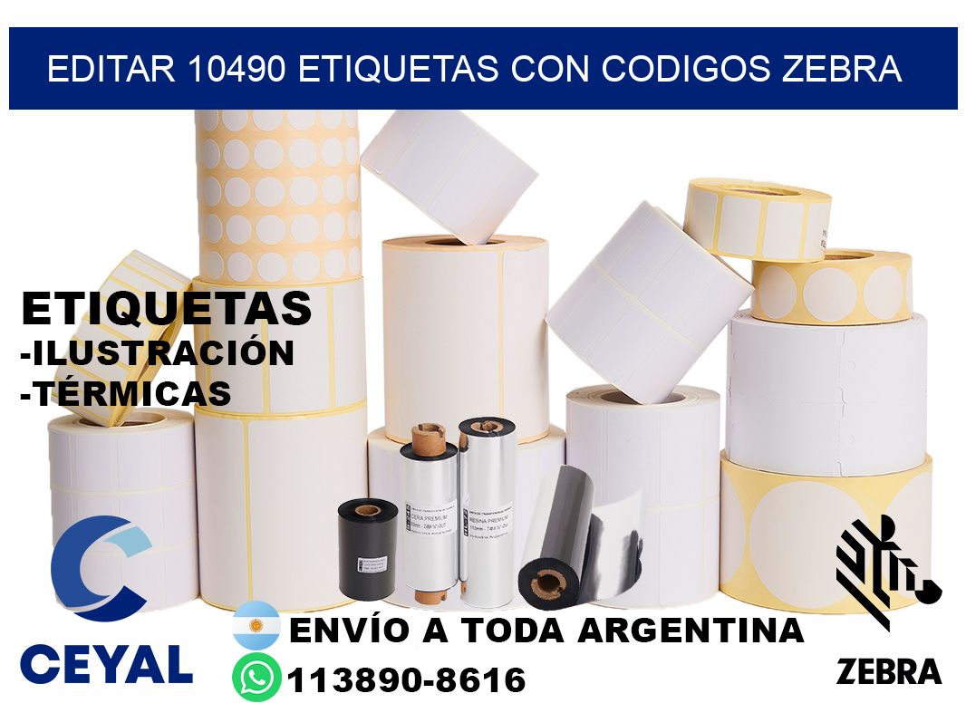 EDITAR 10490 ETIQUETAS CON CODIGOS ZEBRA
