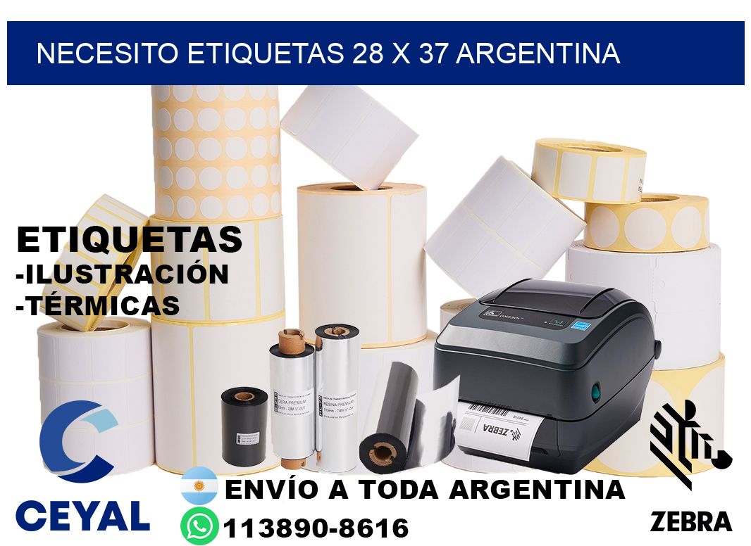 Necesito etiquetas 28 x 37 argentina