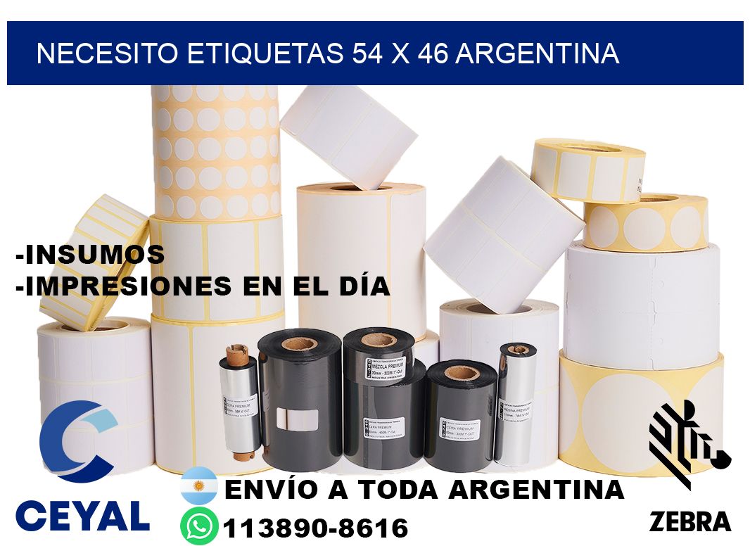Necesito etiquetas 54 x 46 argentina