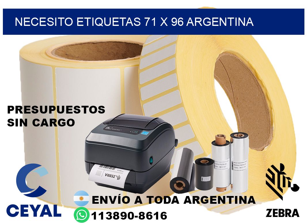 Necesito etiquetas 71 x 96 argentina