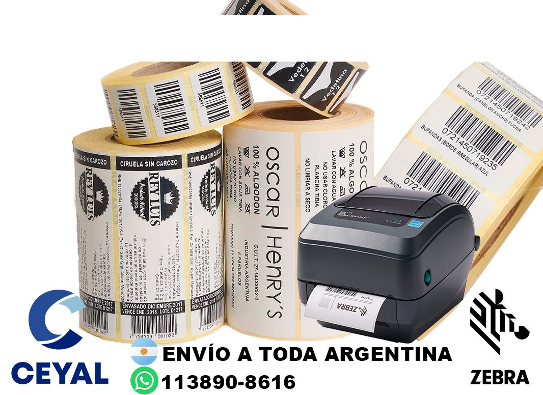 Poliamida  y etiquetas 30 x 65 argentina