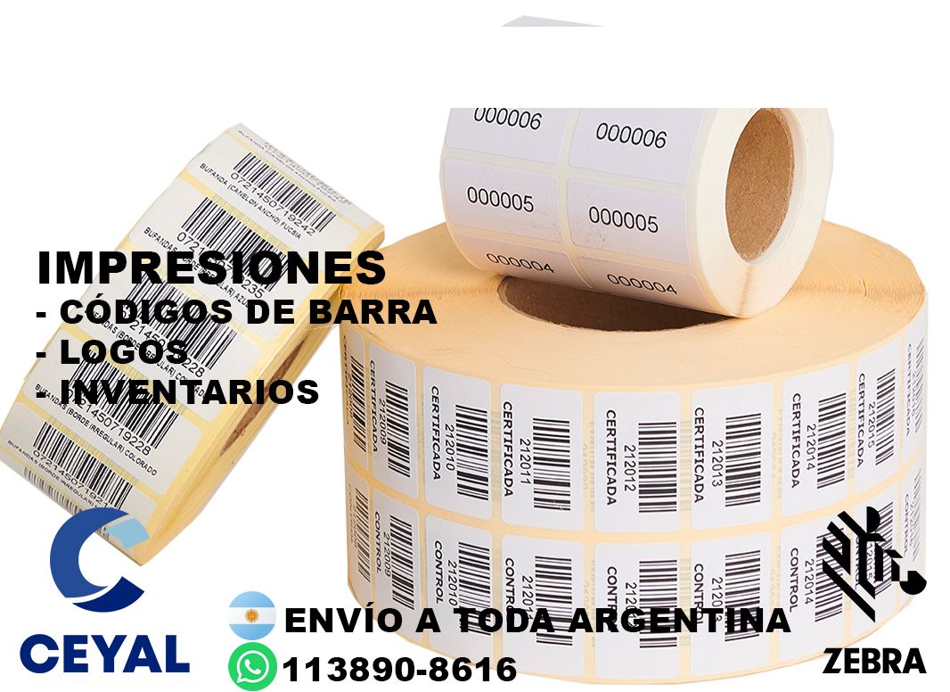 Poliamida  y etiquetas 30 x 65 argentina