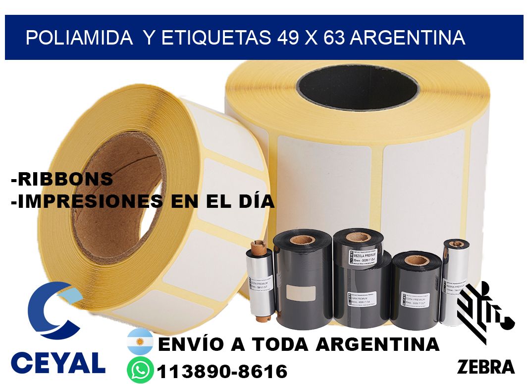 Poliamida  y etiquetas 49 x 63 argentina