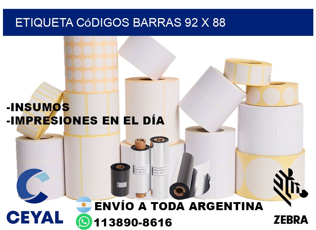 etiqueta códigos barras 92 x 88