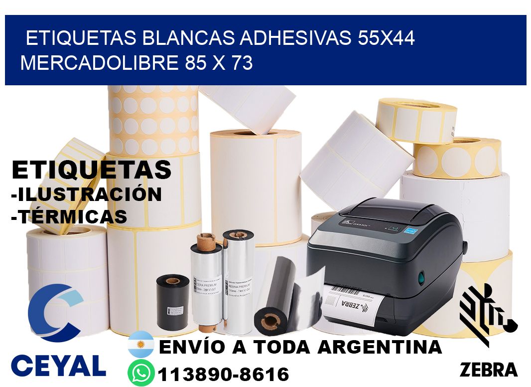 etiquetas blancas adhesivas 55x44 mercadolibre 85 x 73