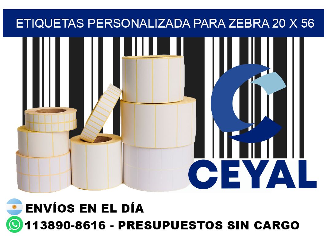 etiquetas personalizada para zebra 20 x 56