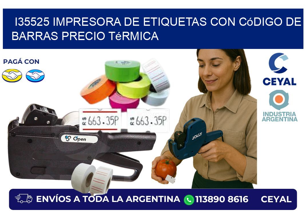 i35525 impresora de etiquetas con código de barras precio térmica