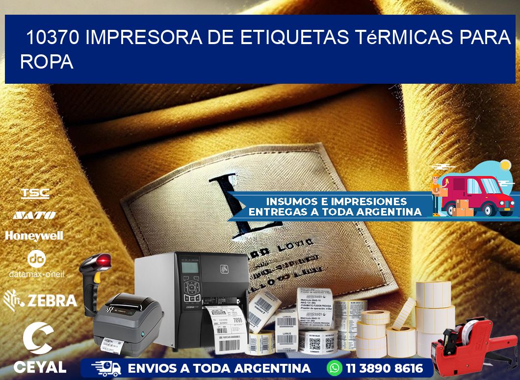 10370 impresora de etiquetas térmicas para ropa
