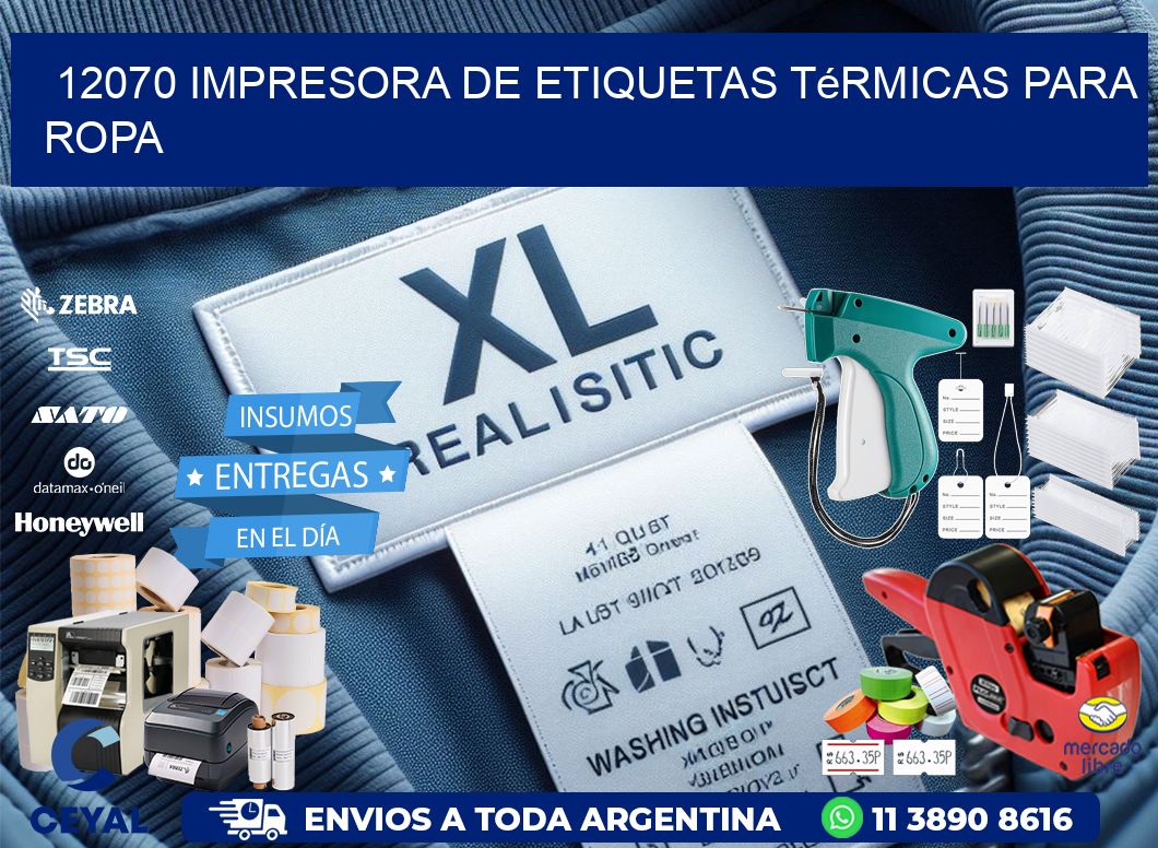 12070 impresora de etiquetas térmicas para ropa